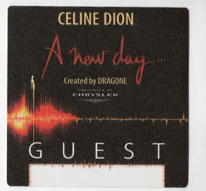 Celine Dion A New Day Tour Otto Backstage Pass