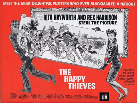 The Happy Thieves ORIGINAL Vintage 1962 9x12 Industry Ad Rita Hayworth