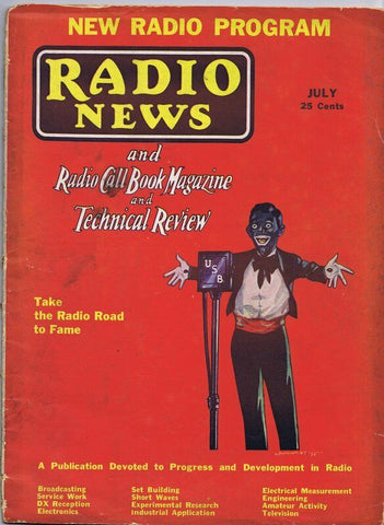 ORIGINAL Vintage July 1933 Radio News Magazine Vol XV #1