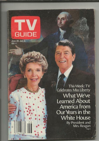 ORIGINAL Vintage June 28, 1986 TV Guide Magazine Nancy + Ronald Reagan