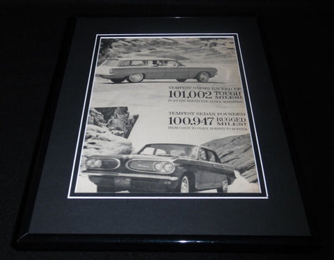 1961 Pontiac Tempest Safari Sedan 11x14 Framed ORIGINAL Vintage Advertisement 