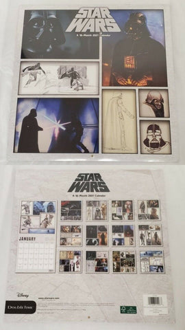 NEW SEALED 2021 Star Wars 16 Month Wall Calendar