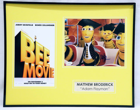 Matthew Broderick Signed Framed 16x20 Bee Movie Photo Poster Set JSA 