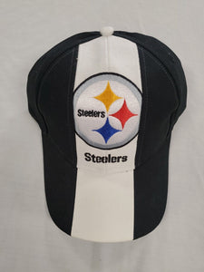 VINTAGE Pittsburgh Steelers Black/White Adjustable Snapback Cap Hat