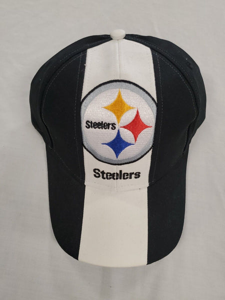 VINTAGE Pittsburgh Steelers Black/White Adjustable Snapback Cap Hat