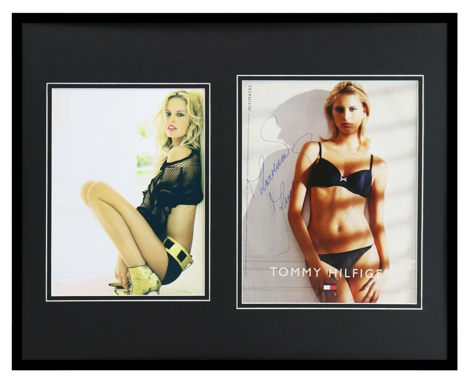 Karolina Kurkova Signed Framed 16x20 Lingerie Photo Set 