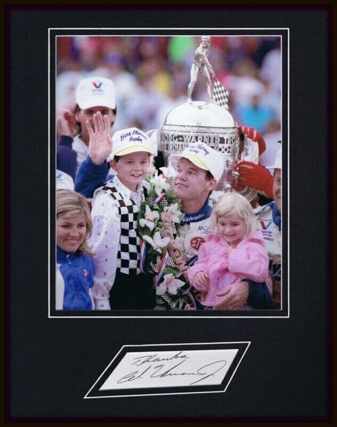 Al Unser Jr Signed Framed 11x14 Photo Display JSA