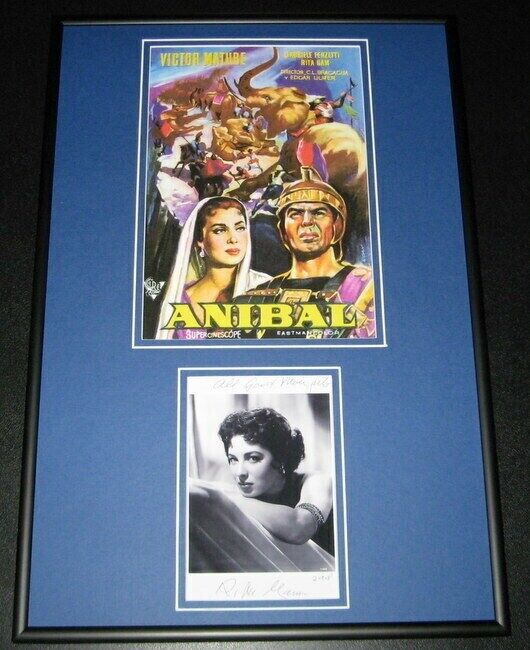 Rita Gam Signed Framed 12x18 Photo Set Anibal