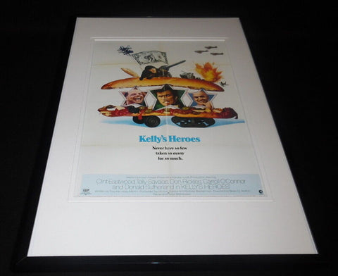 Kelly's Heroes 11x17 Framed Repro Poster Display Clint Eastwood