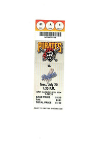 July 20 1999 LA Dodgers @ Pittsburgh Pirates Ticket Adrian Beltre 3 RBI