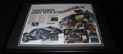 Batman Returns 1992 SNES Framed 12x18 ORIGINAL Advertising Display M Keaton