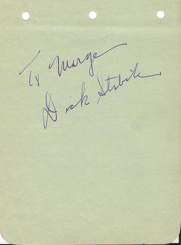 Dick Stabile Signed Vintage Album Page