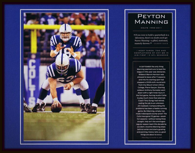 Peyton Manning Colts Framed 11x14 Photo Display 