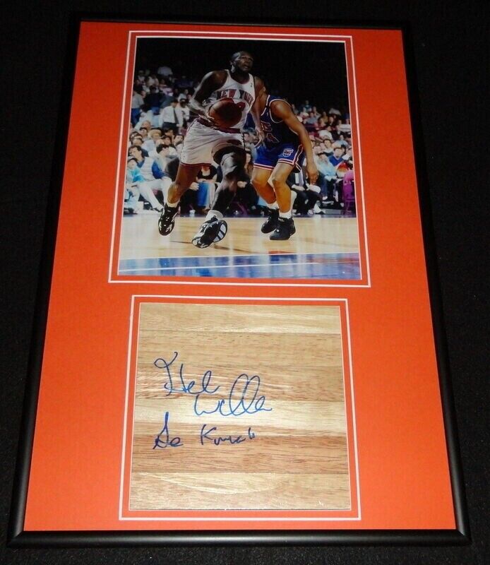 Herb Williams Signed Framed 12x18 Floorboard & Photo Display Knicks Ohio State