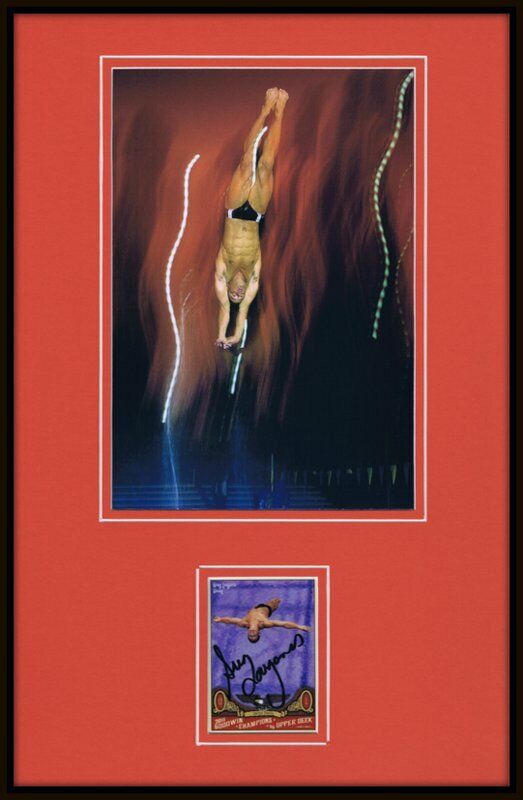 Greg Louganis Signed Framed 11x17 Photo Display diving