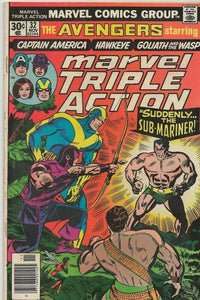 Marvel Triple Action #32 VINTAGE 1976 Reprints Avengers 40 Sub Mariner