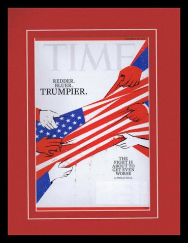 Time Magazine Nov 19 2018 ORIGINAL Framed 11x14 Cover Display Donald Trump