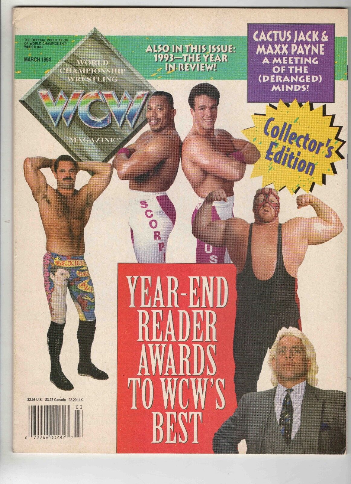 March 1994 WCW Magazine Ric Flair Cactus Jack Sting Dusty Rhodes