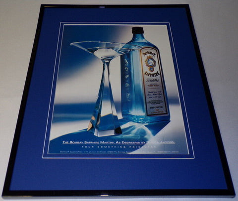 1999 Bombay Sapphire Gin Framed 11x14 ORIGINAL Advertisement