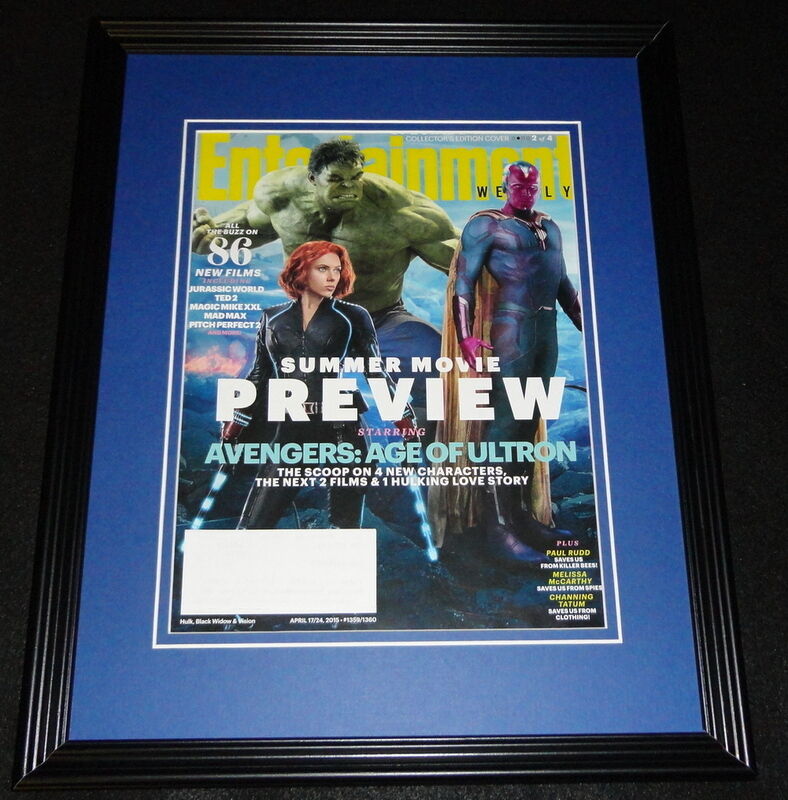 Avengers Age of Ultron Framed 11x14 ORIGINAL 2015 Entertainment Weekly Cover