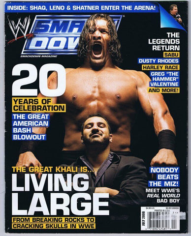 ORIGINAL Vintage July 2006 Smack Down Magazine The Great Khali