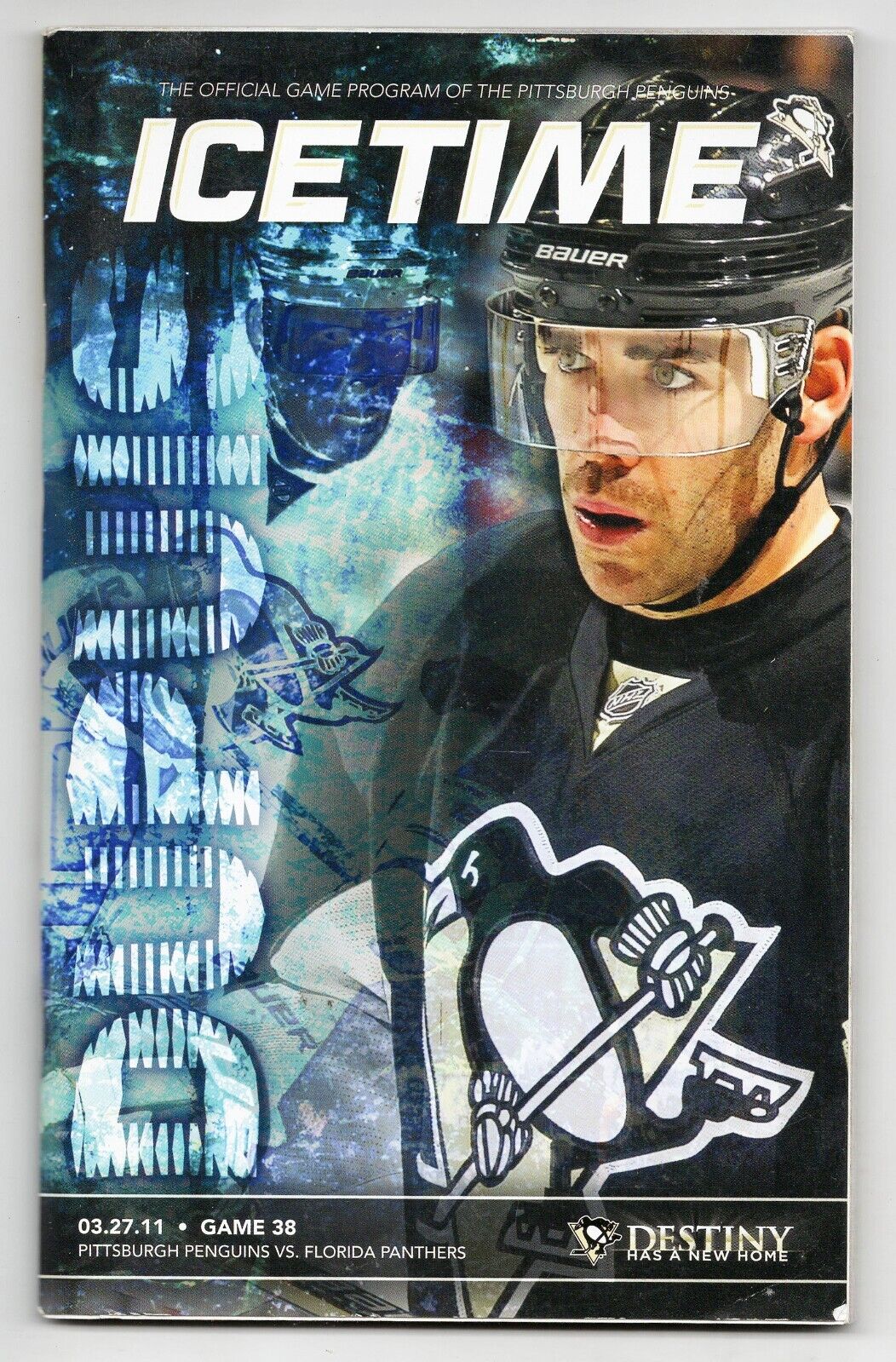 Mar 27 2011 Pittsburgh Penguins vs Florida Program James Neal Shootout Win