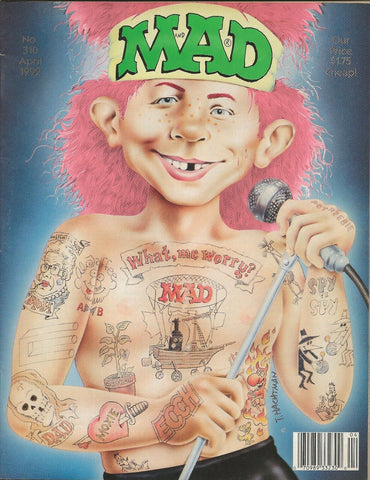 ORIGINAL Vintage Apr 1990 Mad Magazine #310 Alfred E Neuman Where's Waldo