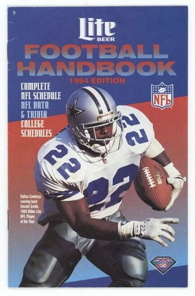 VINTAGE 1994 Miller Lite Football Handbook Magazine Emmitt Smith Cowboys