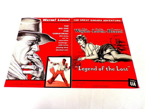 ORIGINAL Vintage 1957 Legend of the Lost 12x18 Industry Ad Poster John Wayne