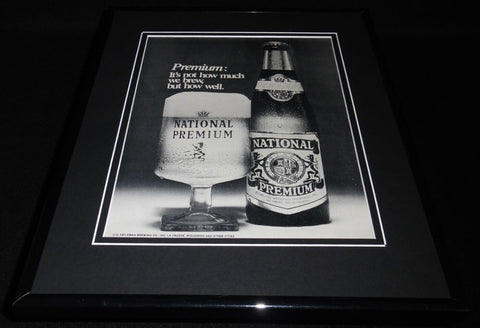 1980 National Premium Beer Framed 11x14 ORIGINAL Vintage Advertisement