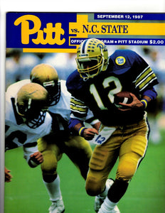 VINTAGE Sep 12 1987 NC State @ Pitt Panthers Football Program