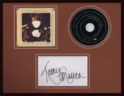 Kathy Mattea Signed Framed 11x14 Love Travels CD & Photo Display