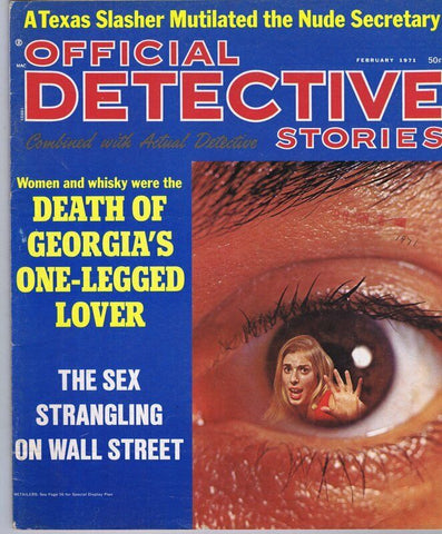 ORIGINAL Vintage February 1971 Official Detective Stories Magazine 