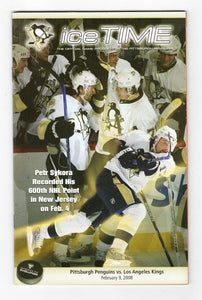 VINTAGE Feb 9 2008 Pittsburgh Penguins LA Kings Program Evgeni Malkin 2 Goals