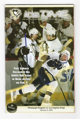 VINTAGE Feb 9 2008 Pittsburgh Penguins LA Kings Program Evgeni Malkin 2 Goals