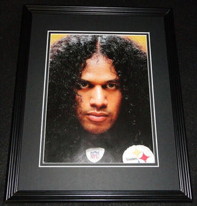 Troy Polamalu Steelers HAIR Framed 11x14 Photo Display