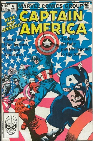 Captain America Annual #6 ORIGINAL Vintage 1982 Marvel Comics 