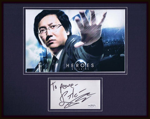 Masi Oka Signed Framed Photo Display 11x14 JSA Heroes 