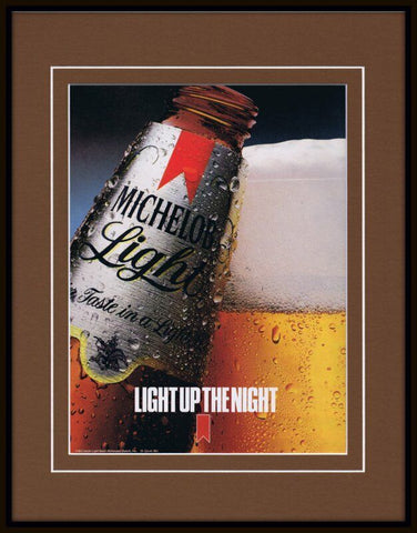 1987 Michelob Beer Framed 11x14 ORIGINAL Vintage Advertisement Light Up Night