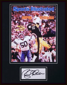 Rocky Bleier Signed Framed 11x14 Photo Display Steelers Super Bowl