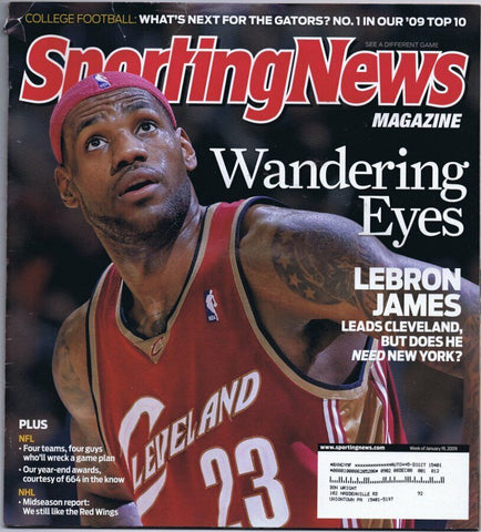 ORIGINAL Vintage January 19 2009 Sporting News Magazine Lebron James Cavaliers