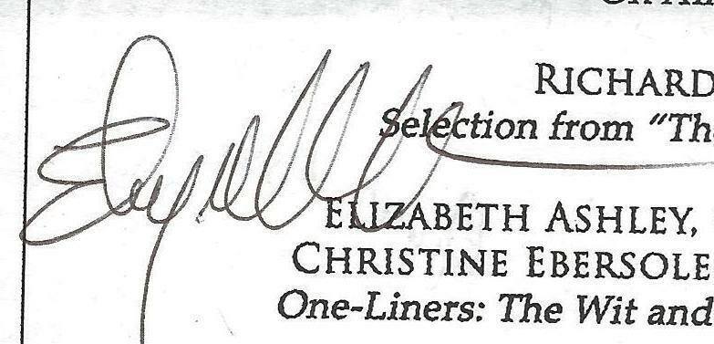 Elizabeth Ashley Signed Program Page Cut 