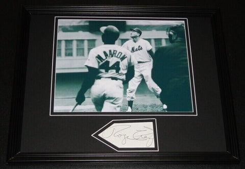 Roger Craig Signed Framed 11x14 Photo Display JSA Mets vs Hank Aaron