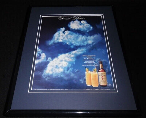 1992 Seagram's 7 7th Heaven Framed 11x14 ORIGINAL Vintage Advertisement