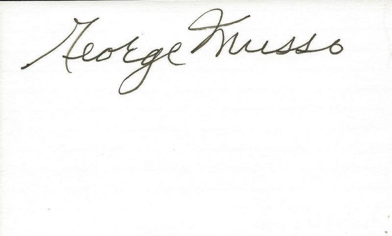 George Musso Signed 3x5 Index Card Chicago Bears 