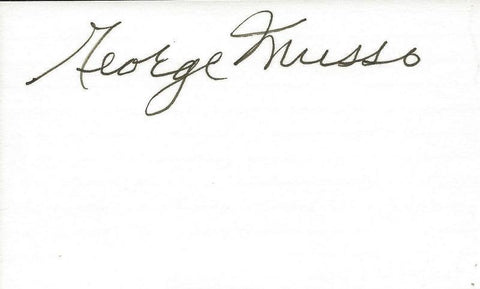 George Musso Signed 3x5 Index Card Chicago Bears 