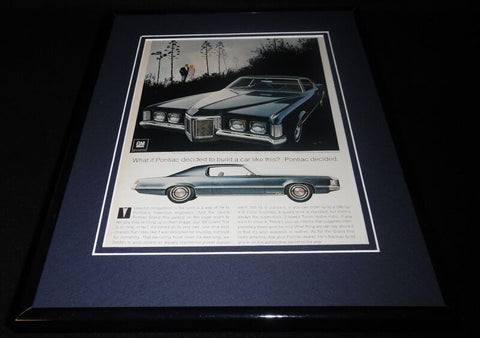 1968 Pontiac Grand Prix 11x14 Framed ORIGINAL Vintage Advertisement 