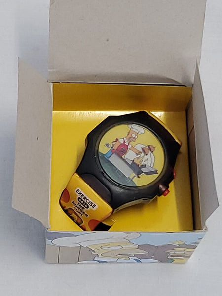 VINTAGE 2002 Burger King Simpsons Homer Simpson Wrist Watch in Box