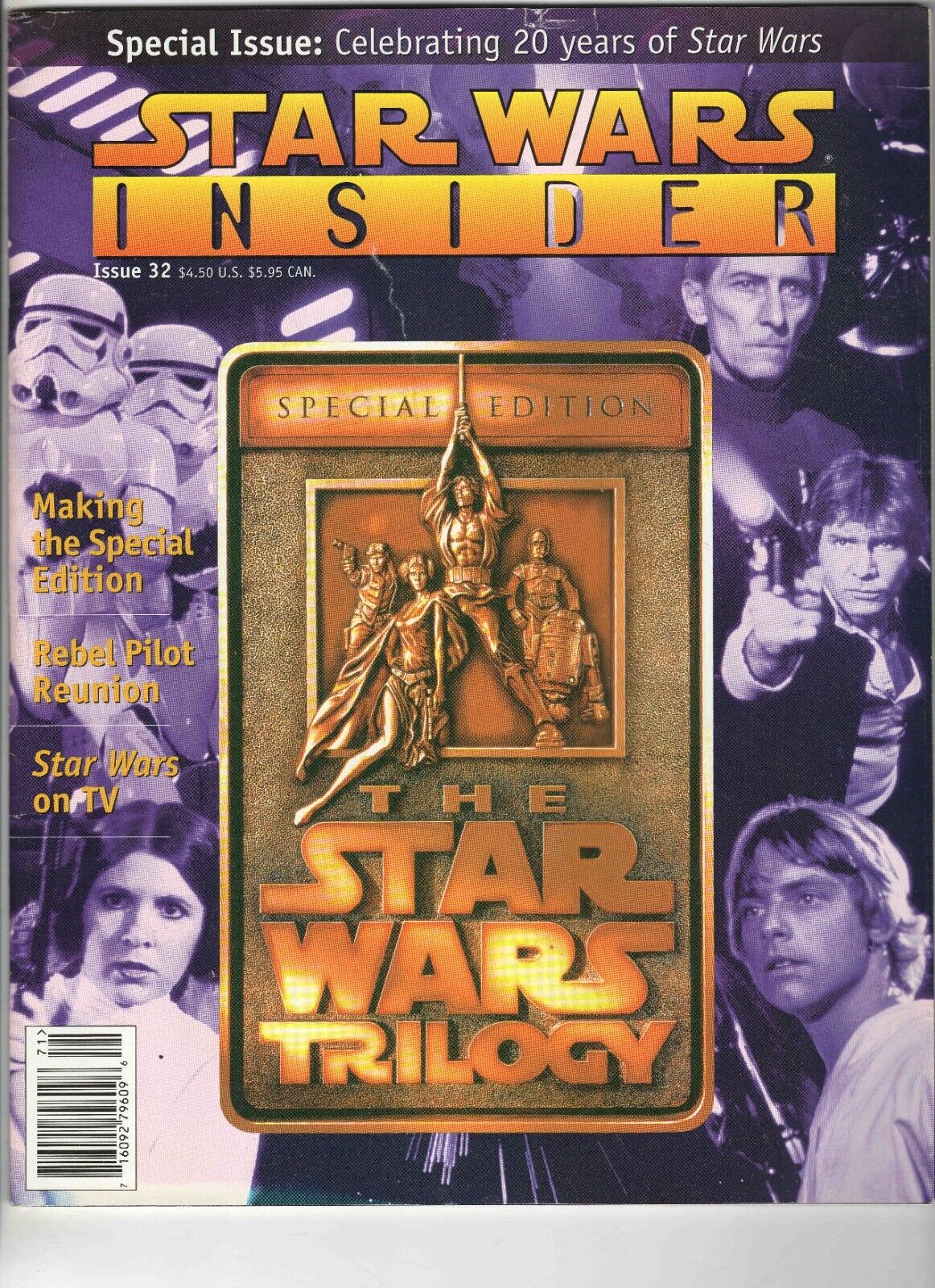 Star Wars Insider Magazine #32 VINTAGE 1997 Mark Hamill Carrie Fisher