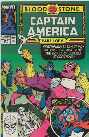 Captain America #357 ORIGINAL Vintage 1989 Marvel Comics 